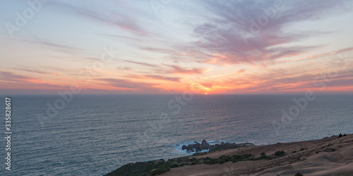 Coucher de soleil sur la ville de Viña del Mar (Chili)