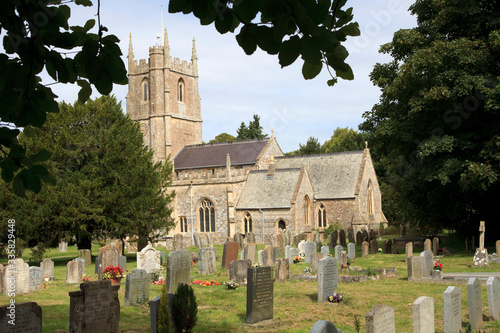 Wallpaper Mural Avebury (England), UK - August 05, 2015: The church and cemetery in Avebury village, Wiltshire , England, United Kingdom. Torontodigital.ca