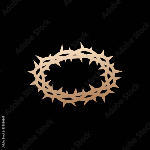 crown of thorns vector logo