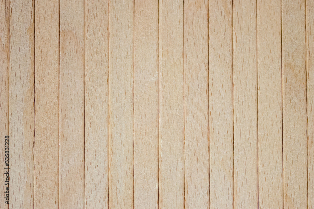 Obraz premium Clean wooden planks or sticks as natural ecological trendy background with copy space
