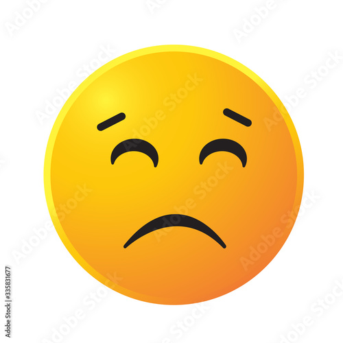 Sad emoticon, vector icon