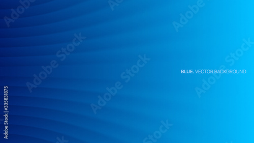 Minimalist Deep Blue Abstract Background 3D Vector. Conceptual Futuristic Technology Wide Light Cyan Wallpaper. Empty Blurred Surface Rendered Illustration. Clear Blank Business Presentation Backdrop