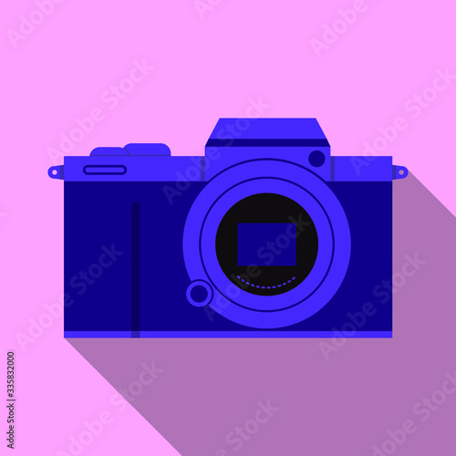 digital camera on a pink background