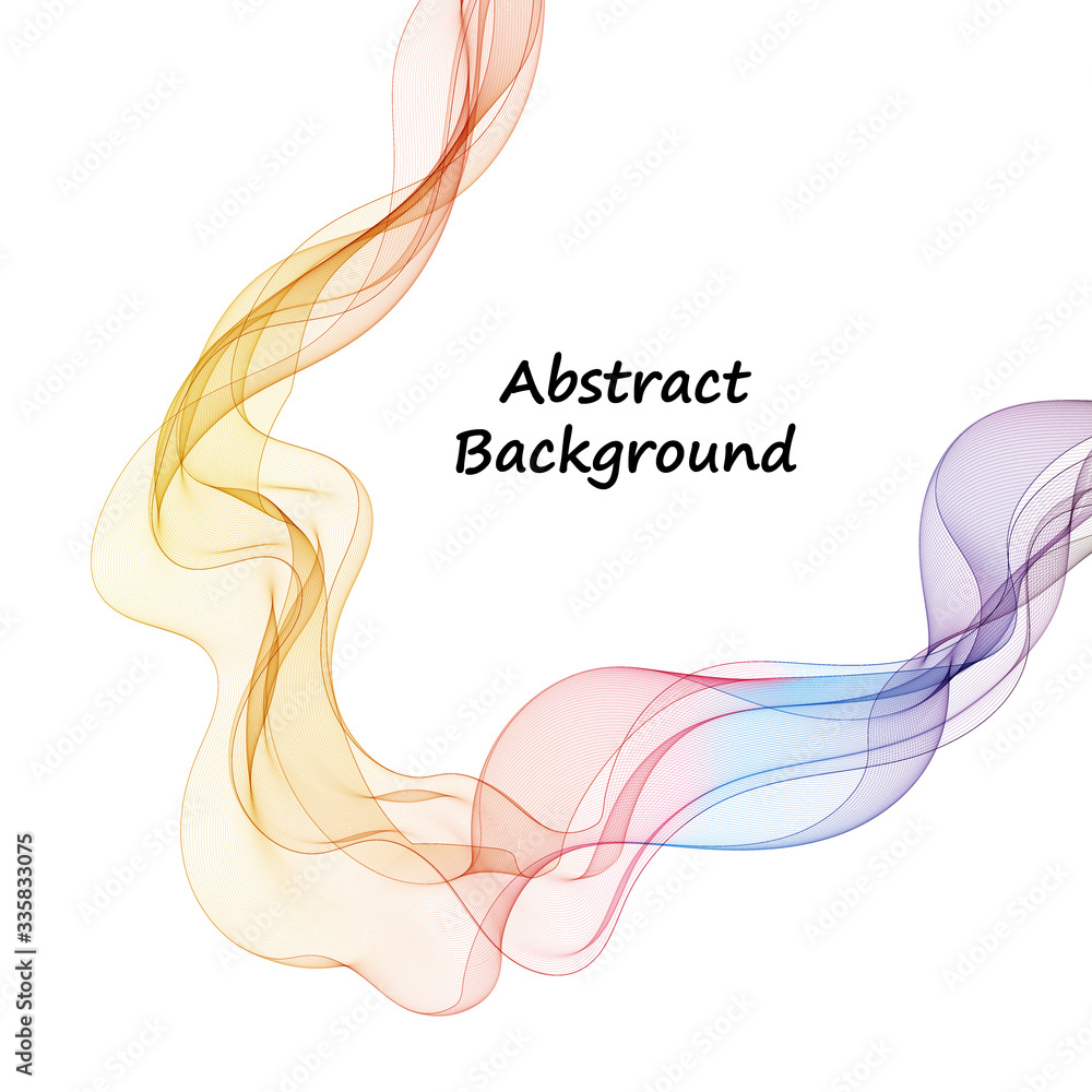 Fototapeta premium Color wave background. Abstract wavy design element. Transparent vector wave flow. eps 10