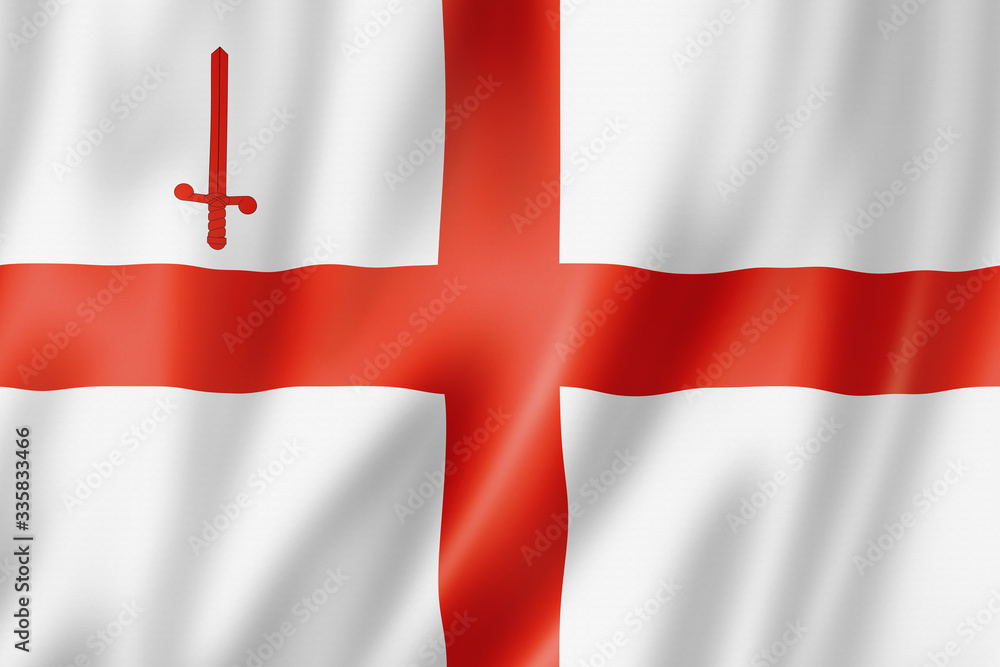 Fototapeta premium London City flag, UK
