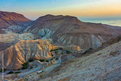 Colorful desert sand of Judean Mountains