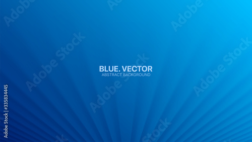 3D Vector Smooth Perspective Lines Deep Blue Abstract Background. Empty Blurred Surface Minimalist Illustration. Futuristic Technology Wide Wallpaper. Cyan Clear Blank Business Presentation Backdrop