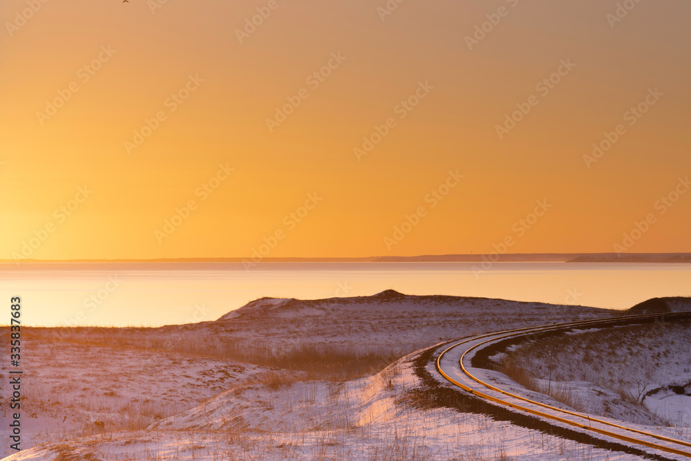 Fototapeta premium Orange coastline