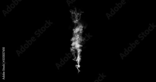 Clouds of smoke on a black background.