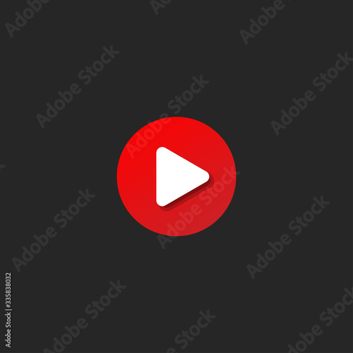 Free Download Play icon in trendy flat style isolated on black background. Vector illustration - GFXLoad