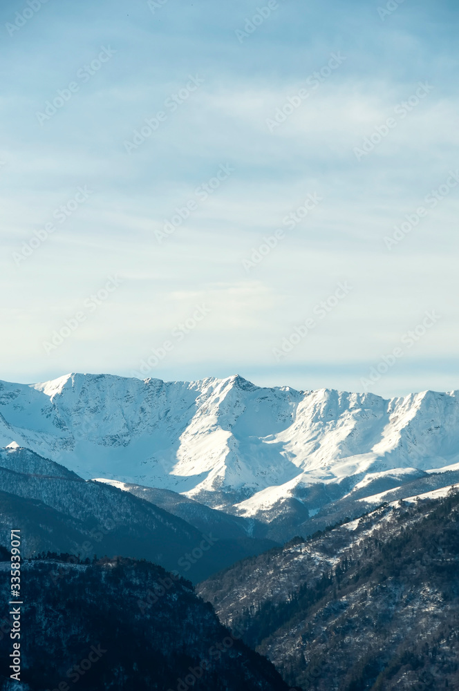 Snowy Caucasian mountains