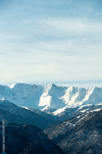 Snowy Caucasian mountains