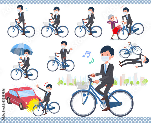 flat type mask businessman_city cycle