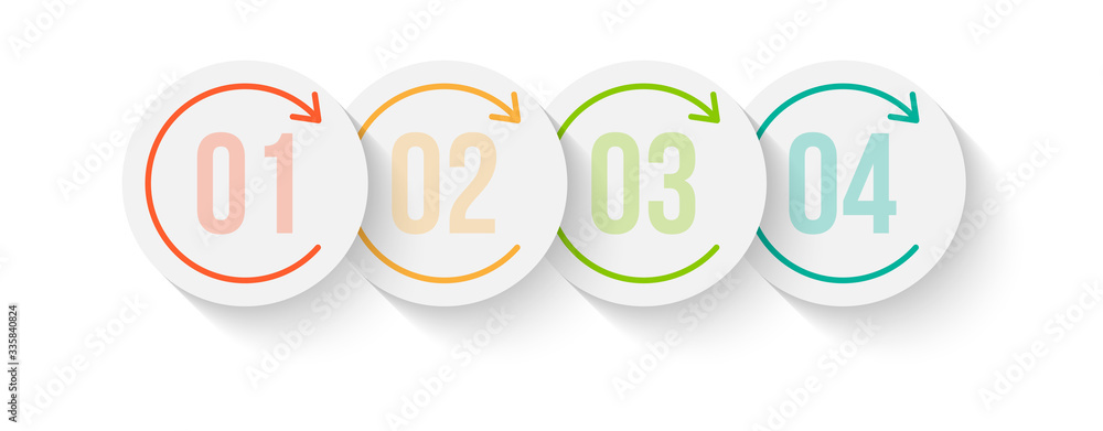 Minimal Business Infographics template. Timeline with 4 steps, options and marketing icons .Vector linear infographic with four conected elements. Can be use for presentation.