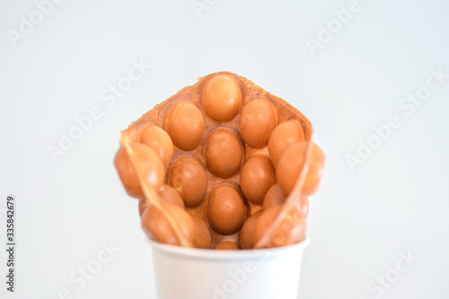 Wall Mural Traditional Hong Kong waffle soft and crunchy from oven, Hong Kong Egg,egg puff