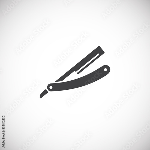 Barber related icon on background for graphic and web design. Creative illustration concept symbol for web or mobile app