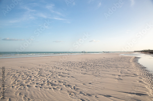 Beautiful Holbox Island  beach at dawn with no people