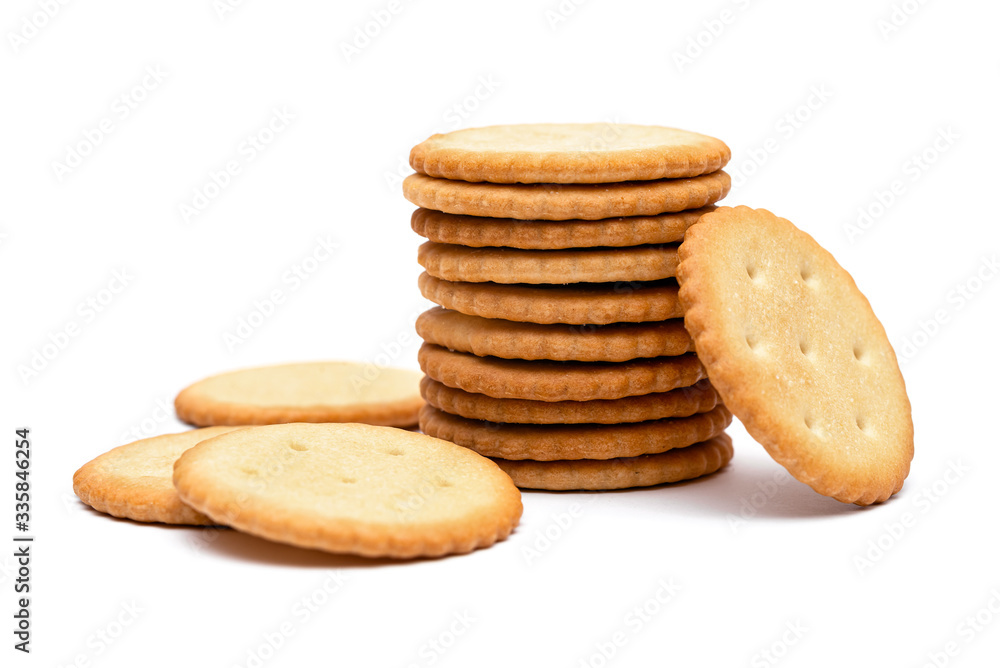 crackers cookie on a white background crackers cookie on a white background
