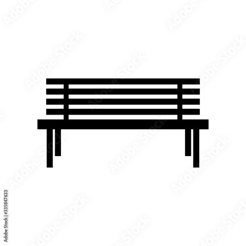 Print op canvas Bench park vector icon