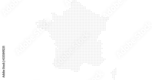 France country map backgraund made from halftone dot pattern, Vector illustration isolated on white background