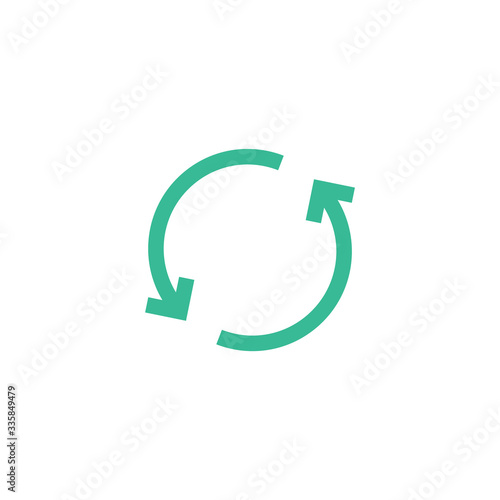 Refresh repeat icon vector arrow. Reload reset symbol circle loop