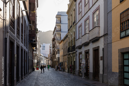 Traditional architecture at Santa Cruz - capital city of the island of La Palma  Canary Islands  Spain.