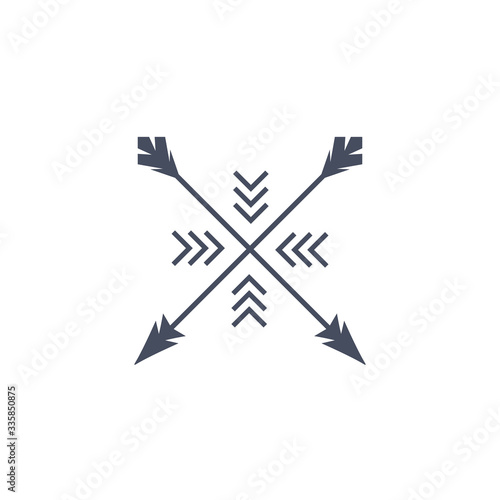 Hipster arrow premium logo. Arrowhead minimal badge hipster logo icon