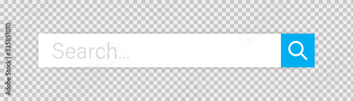 Search bar vector isolated web element on transparent background. Vector search bar boxes. UI template interface.