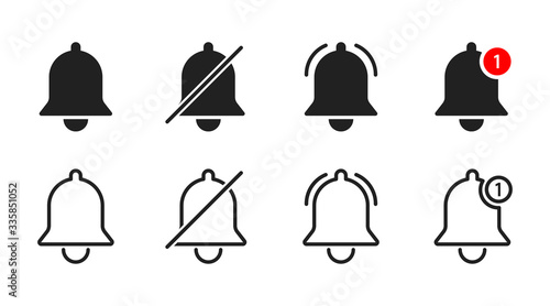 Notification vector icon isolated on white background. Social media vector elements isolated. Alert flat icon design. User interface sign new message.