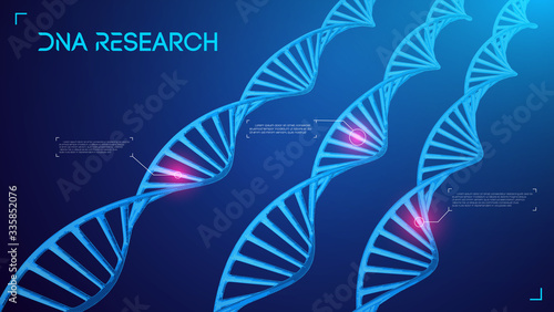 Genome dna vector illustration. DNA structure EPS 10. Genome sequencing concept of gmo and genome editing. Pharmaceutical chemistry and dna research. Biotechnology of molecule connection .