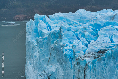 Texture of Perito Moreno big glacier in Autumn,Los Glaciares National Park, Argentina. 
