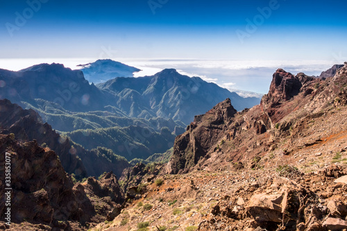 Beautiful view from Mirador de los Andenes of La Palma, Canary Islands, Spain