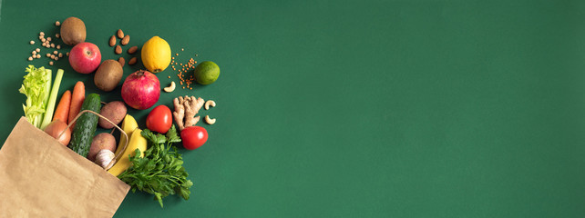 Delivery or grocery shopping healthy food