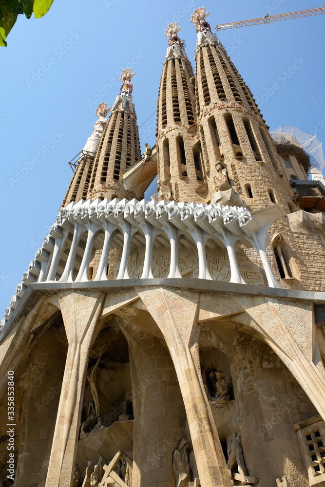 Obraz premium La Sagrada Familia, the Roman Catholic Church in Barcelona, Spain