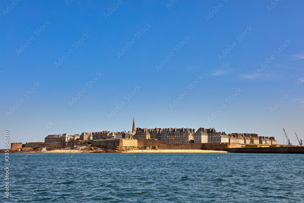 Image of Saint Malo from the sea, Brittany France
