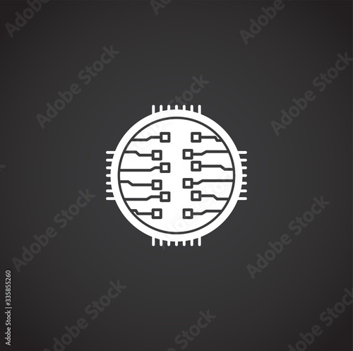 Curcuit related icon on background for graphic and web design. Creative illustration concept symbol for web or mobile app