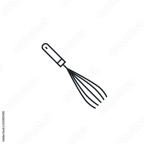 Vector whisk icon mixer. Kitchen beater cooking whisk bakery food blender