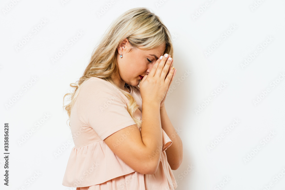 Fototapeta premium Prayer. Female.