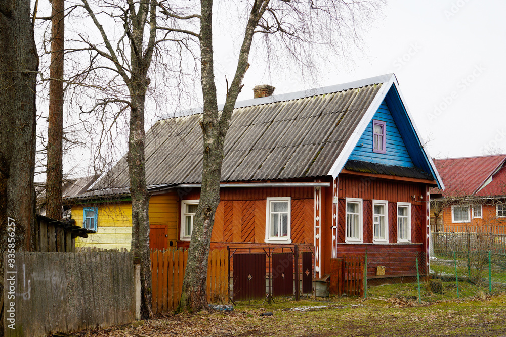 Wooden house in an old Russian village Wooden house in an old Russian village