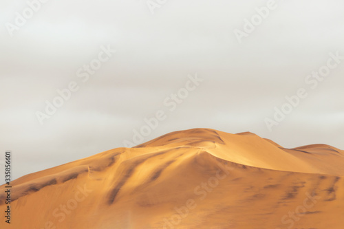 Amazing view of the sand dunes in Namib Desert. Artistic picture. Beauty world.