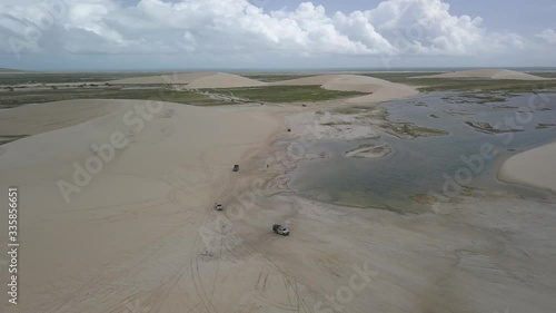 Aerial View of Lagoa Do Amancio, Jijoca de Jericoacoara, Ceara, Brazil photo