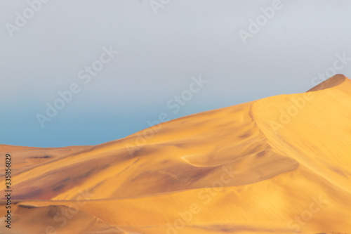 Amazing view of the sand dunes in Namib Desert. Artistic picture. Beauty world.