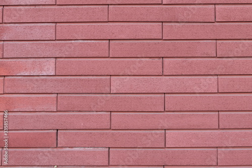Structured wall of new brick.