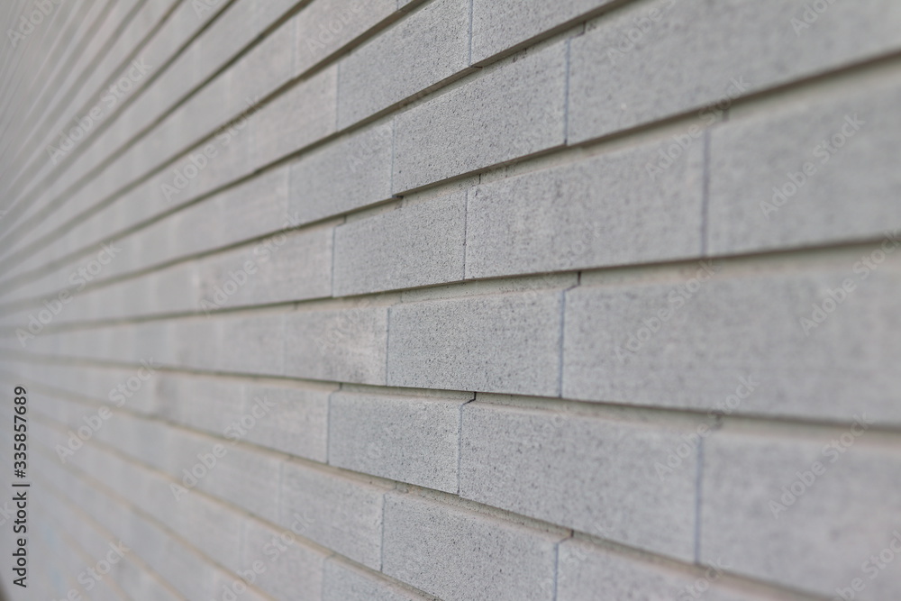 Structured wall of new brick.