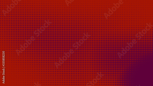 Dots halftone red purple color pattern gradient texture with technology digital background. Dots pop art comics style.