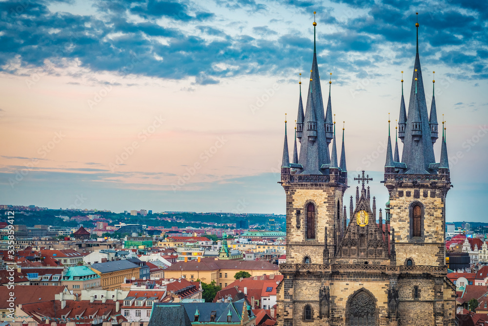 Fototapeta premium The Church of Mother of God before Tyn in Prague, Czech Republic.