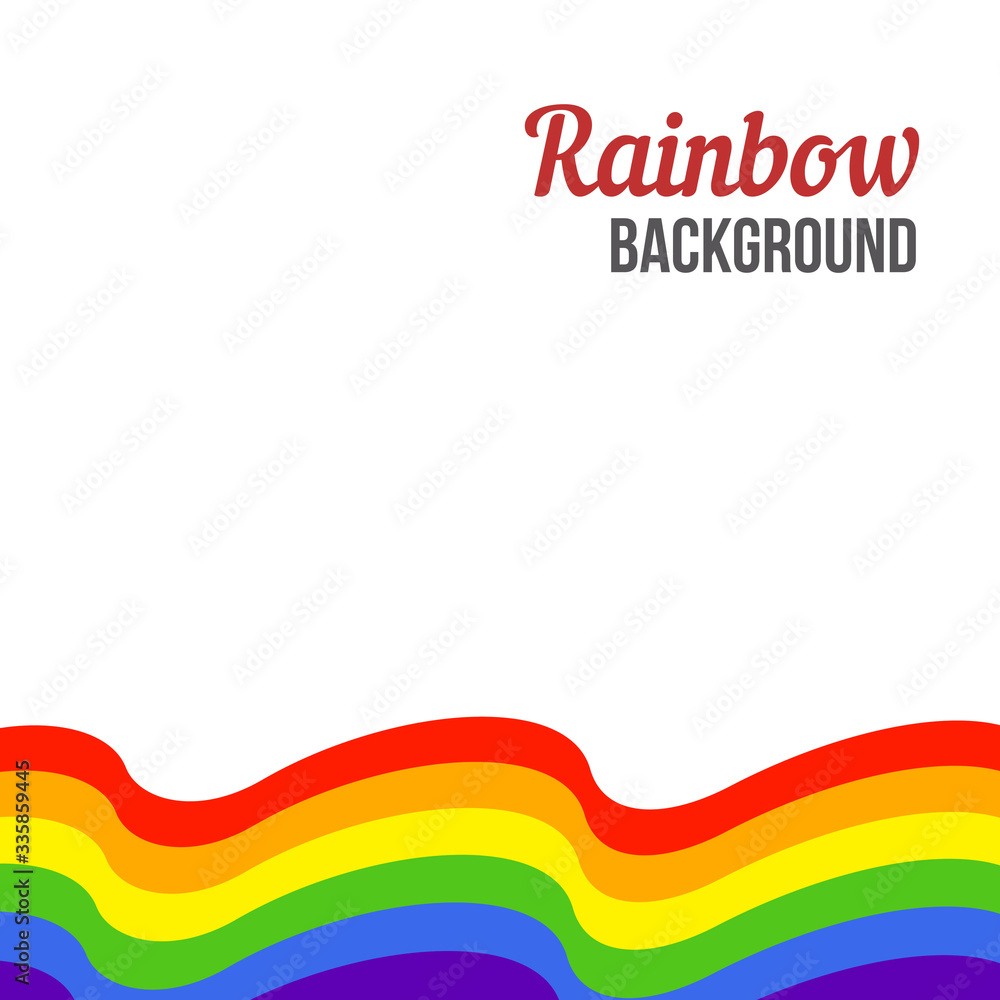 Rainbow flag background, waving LGBT flag on white. Simple flat style. Rainbow flag background, waving LGBT flag on white. Simple flat style.