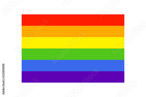 Rainbow flag icon, simple flat style, no effects.