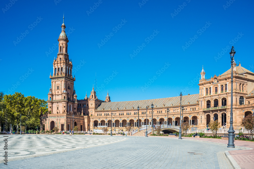 Fototapeta premium Plaza de Espana square in Seville, Spain.