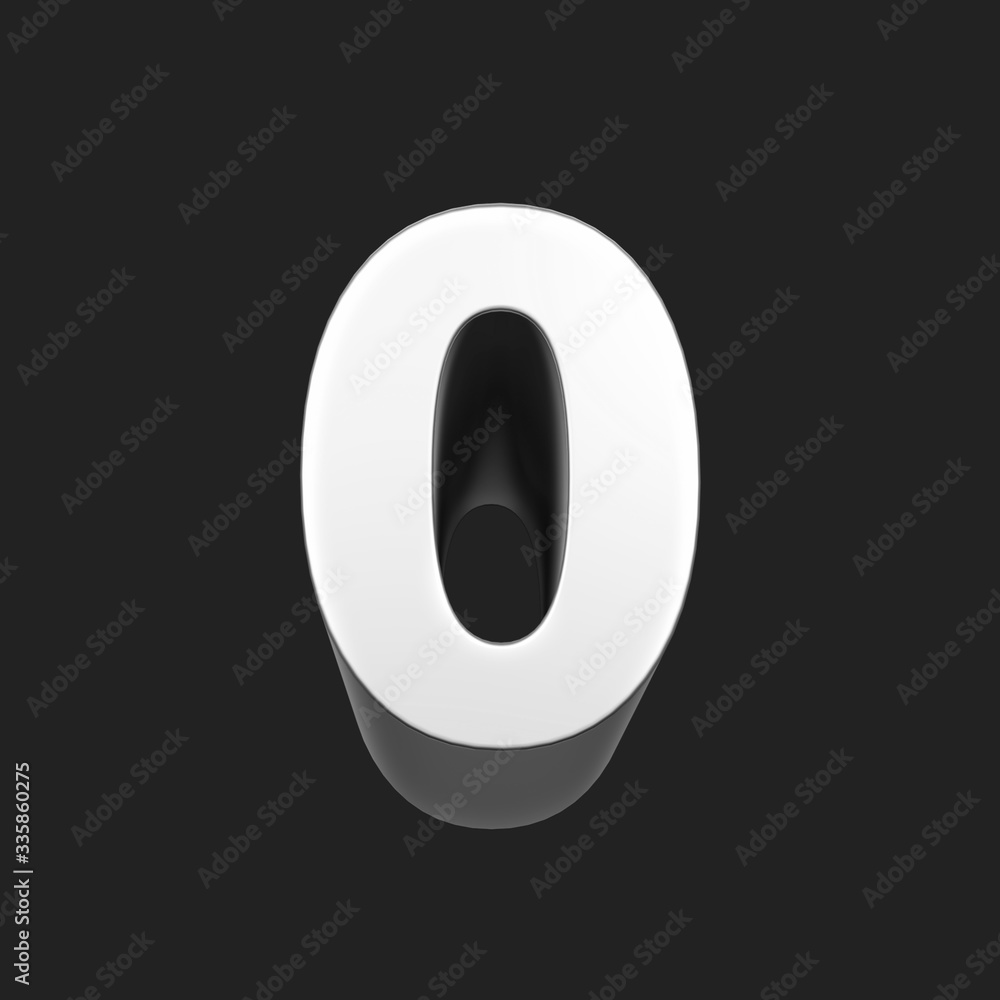 0 zero number rendering. Metallic silver 3D number zero. 3D Illustration. Rendering. Isolated on black background. 0 zero number rendering. Metallic silver 3D number zero. 3D Illustration. Rendering. Isolated on black background.